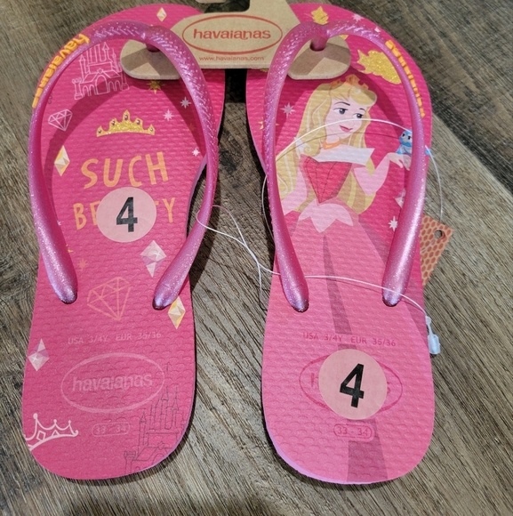 Havaianas Kids Pink Flip Flops - Picture 1 of 4